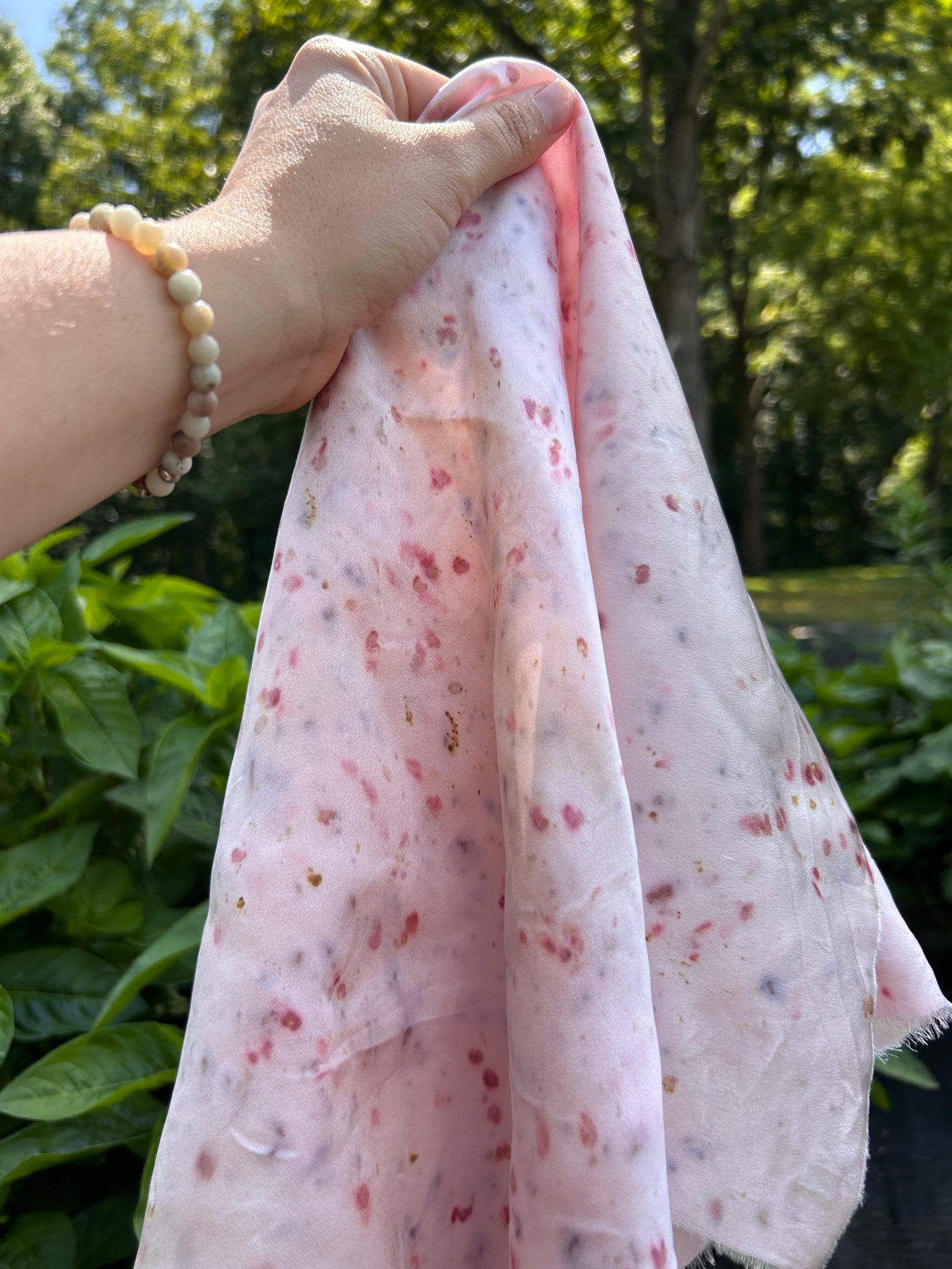 Strawberry confetti silk bandana