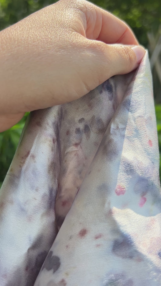 Watercolor Rain silk bandana