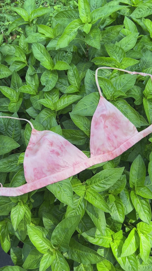 Strawberries & Cream silk bralette